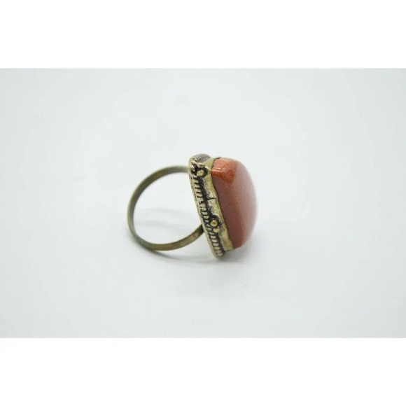 Southwestern .925 Sterling Silver Goldstone Ring 9 - Picture 4 of 8